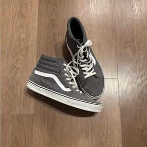 Vans Filmore Hi Shoes Mens 12 Gray White Checkerboard High Top Skater Sneakers